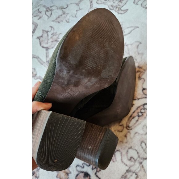 Sbicca Women's Sz. 9 Forest Green Suede Lorenza Ankle Booties - Picture 7 of 8